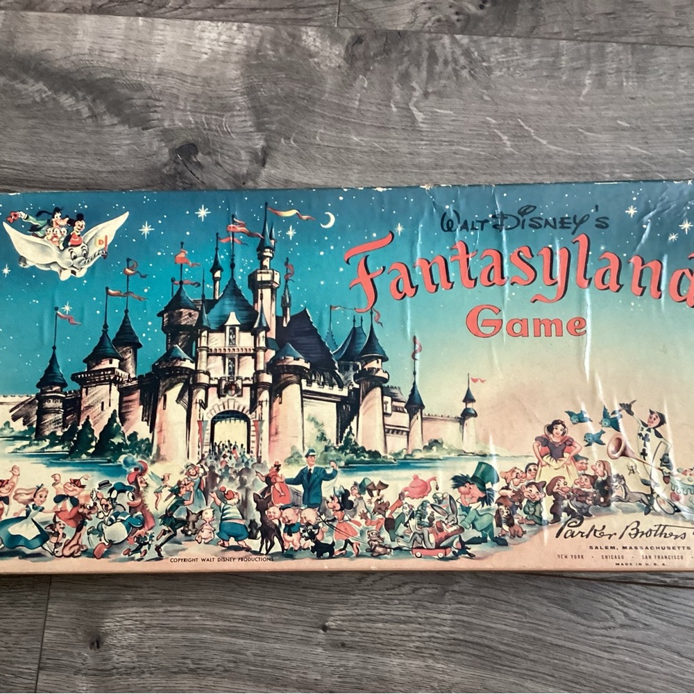 Walt Disney Fantasyland Game 1955 Original Not a Reissue